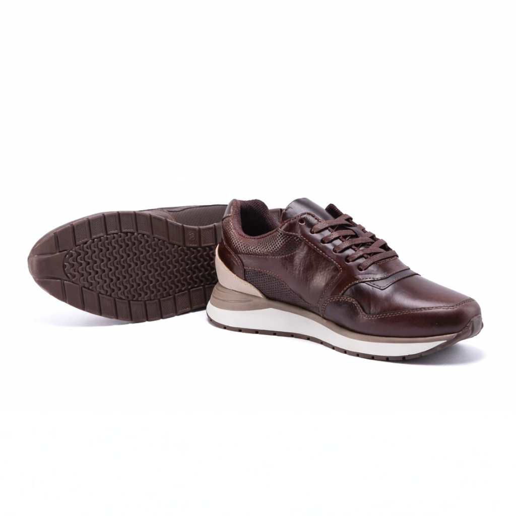 Sneakers en cuero | Atlanta Coñac