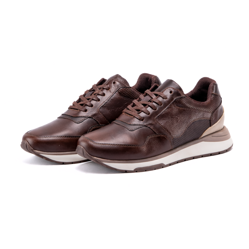 Sneakers en cuero | Atlanta Coñac