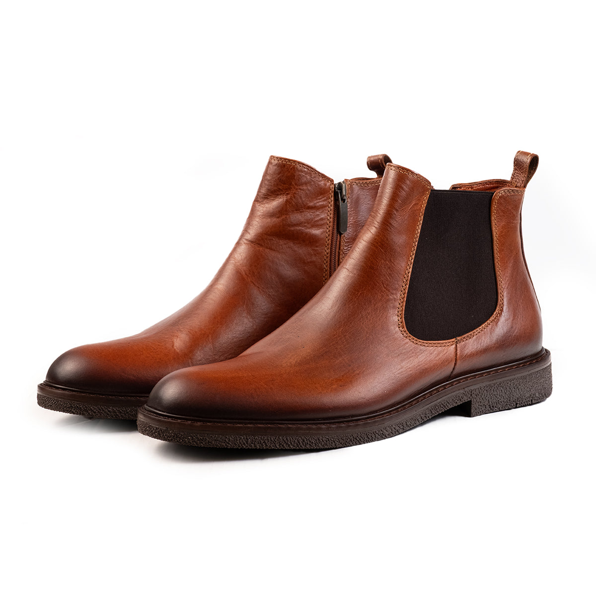 CHELSEA MIEL | Botines en cuero