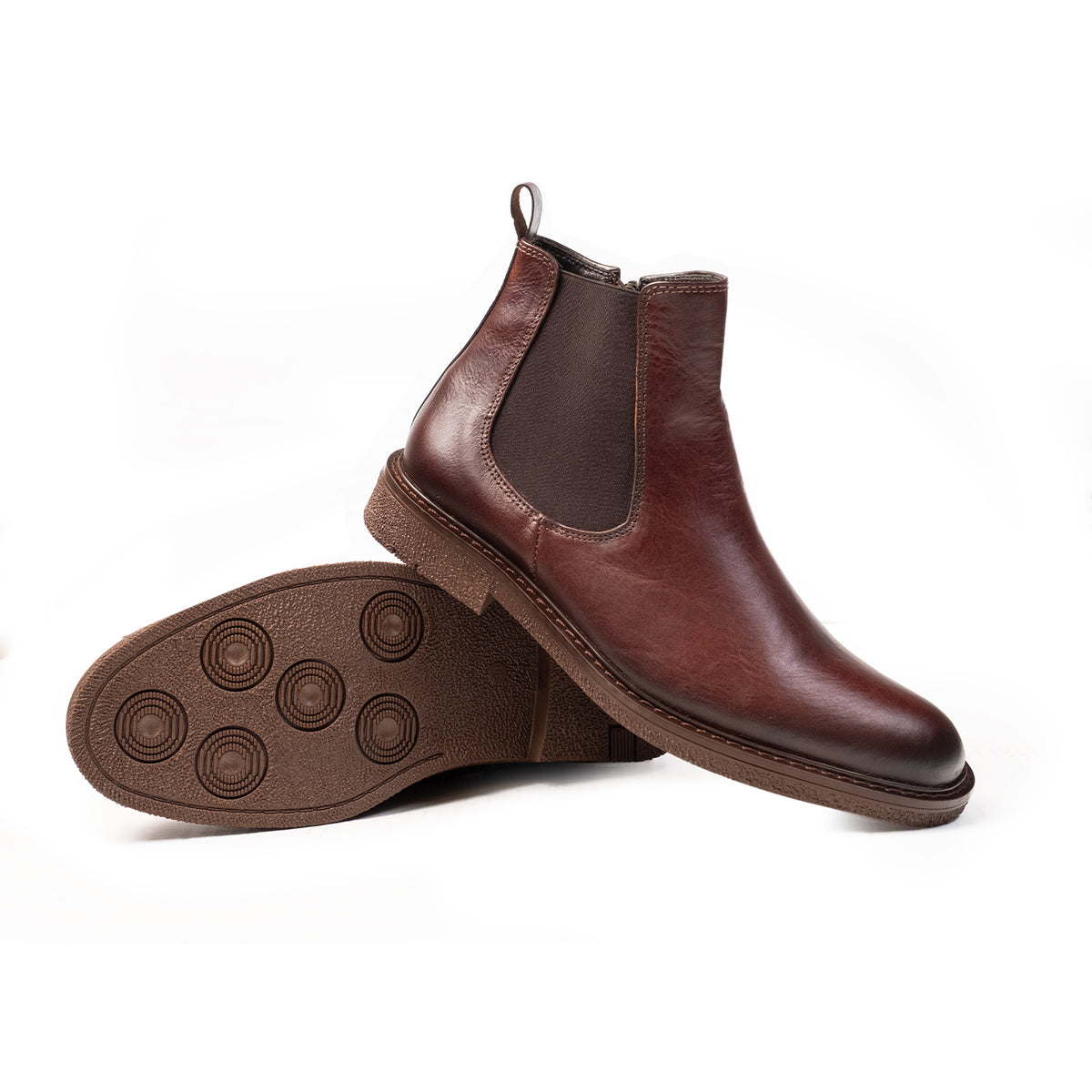 CHELSEA TIERRA| Botines en cuero