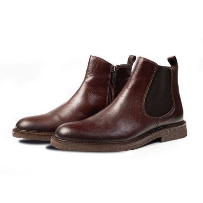 CHELSEA TIERRA| Botines en cuero
