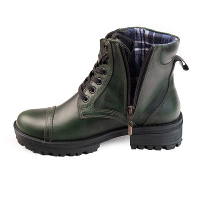 MARTINA I VERDE | Botas en cuero