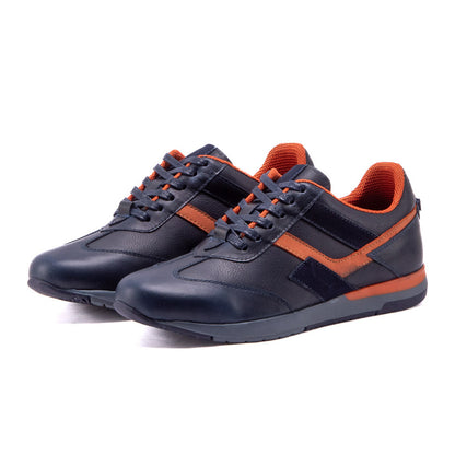 ROMARIO AZUL | Sneakers en cuero