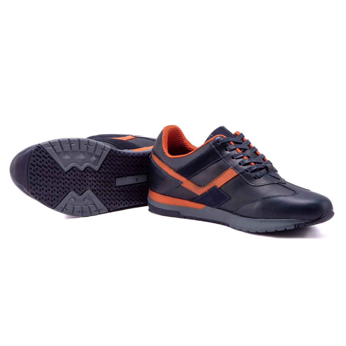 ROMARIO AZUL | Sneakers en cuero
