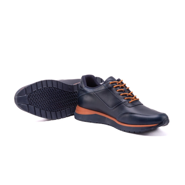 TENIS CUERO LISO FORLAN AZUL