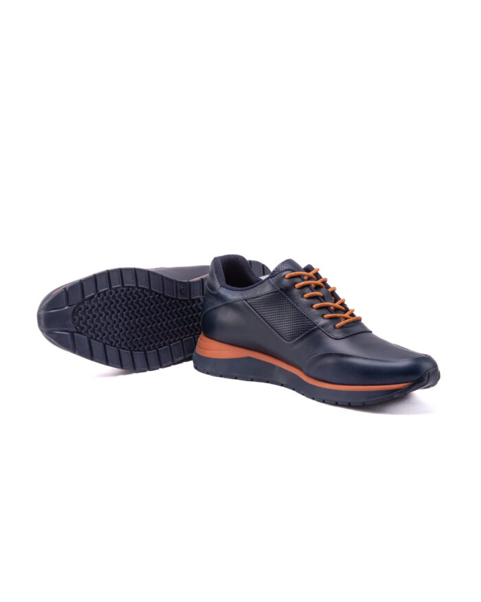 TENIS CUERO LISO FORLAN AZUL