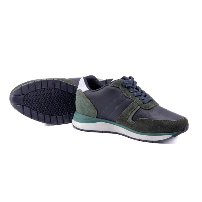 TENIS CUERO LISO ATLANTA  VERDE