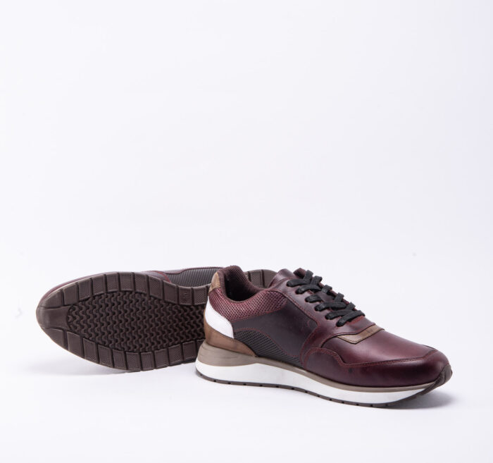 TENIS CUERO LISO ATLANTA VINOTINTO