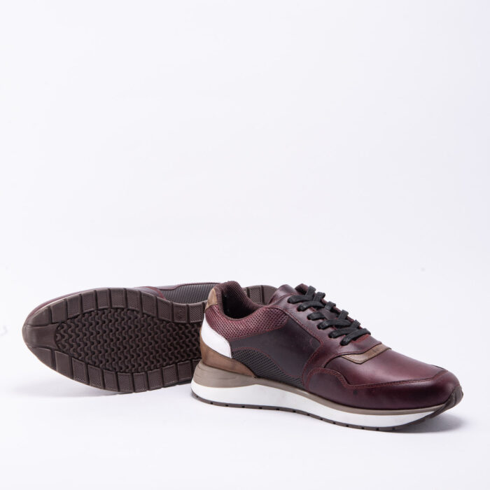 TENIS CUERO LISO ATLANTA VINOTINTO