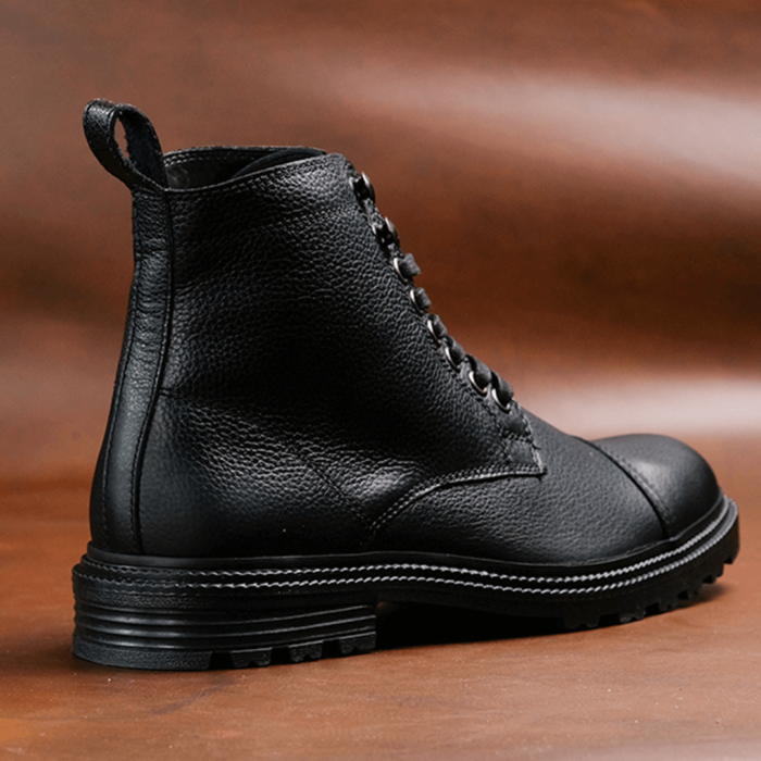 botas en cuero, hombre